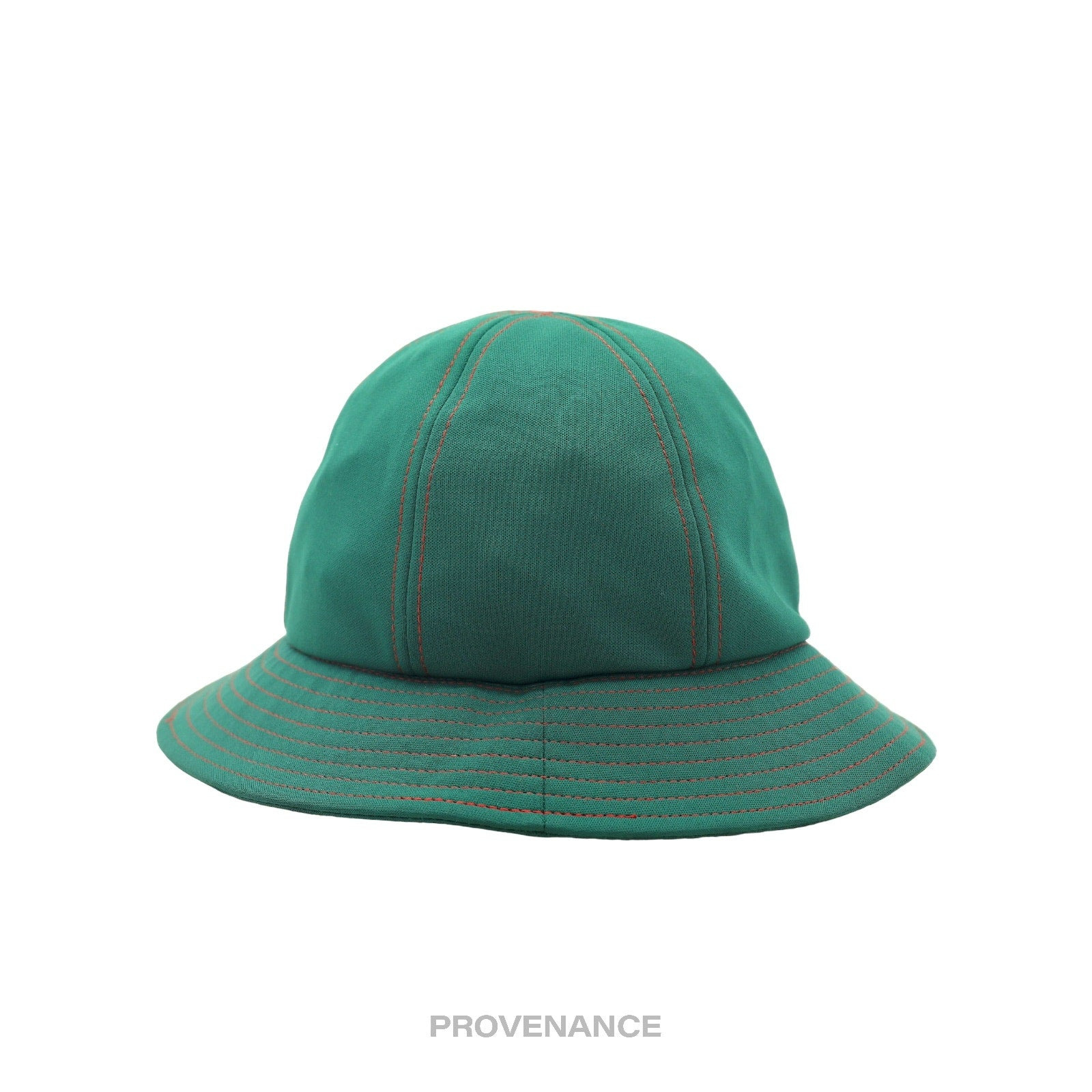 Balenciaga Sports Logo Embroidered Bucket Hat - Green Red - 2