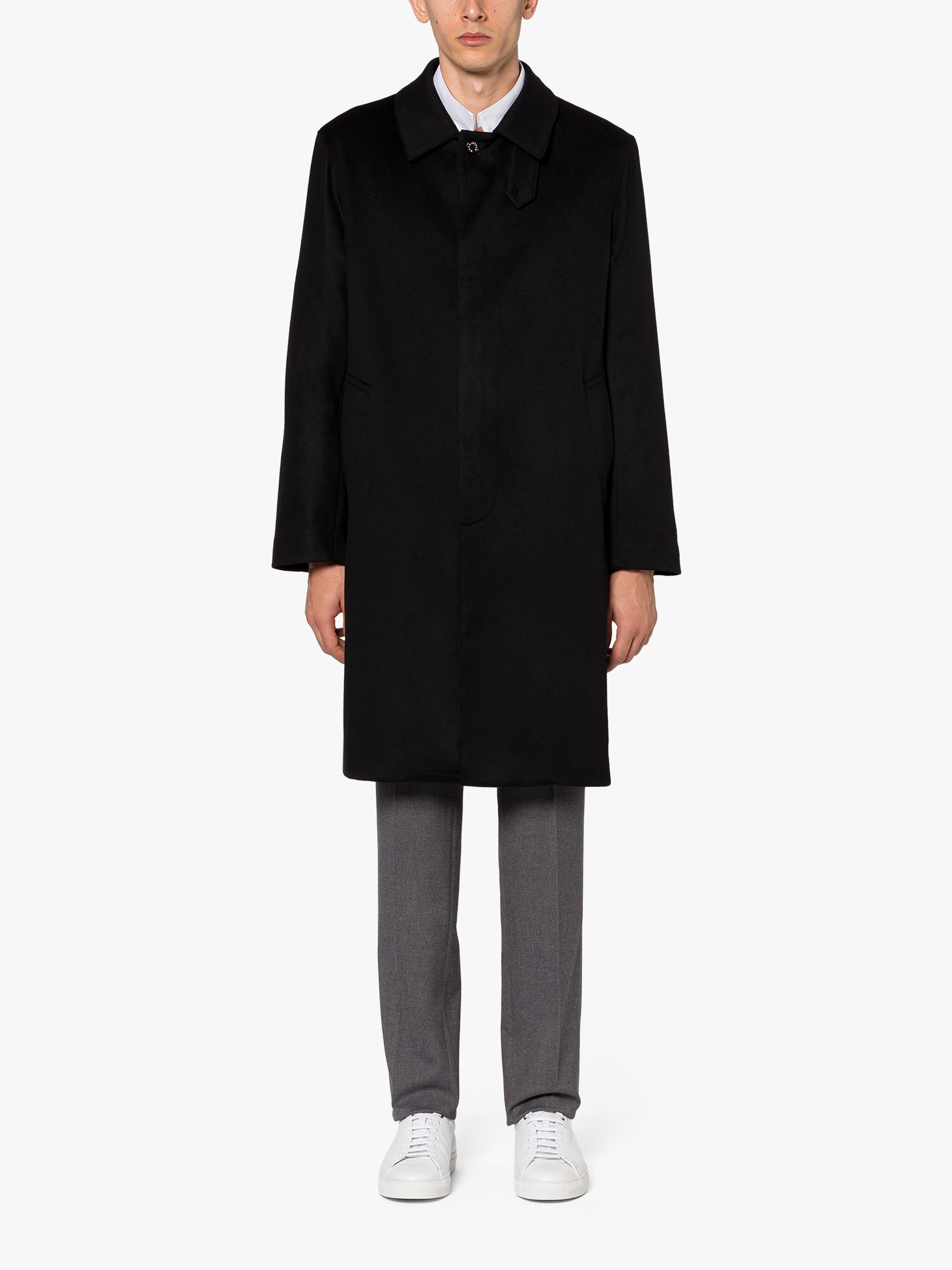 DUNKELD BLACK RAIN SYSTEM CASHMERE 3/4 COAT - 3