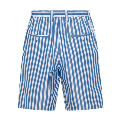 Marni white and light blue cotton shorts outlook