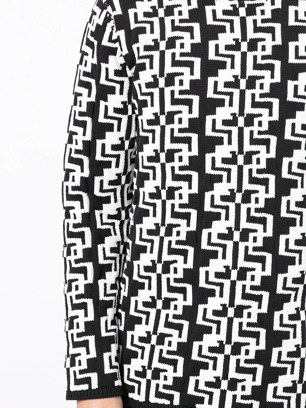 geometric pattern knit jumper - 5