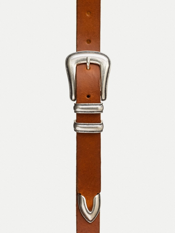 Western Silver Belt Toffee Brown - 2