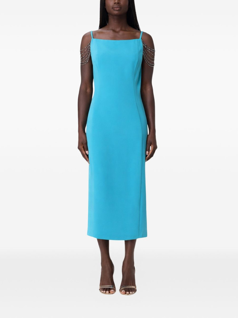 PINKO chain-embellished midi dress outlook