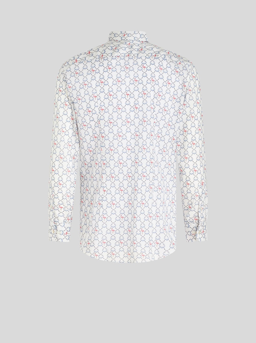 COTTON SHIRT WITH FLAMINGOES - 2