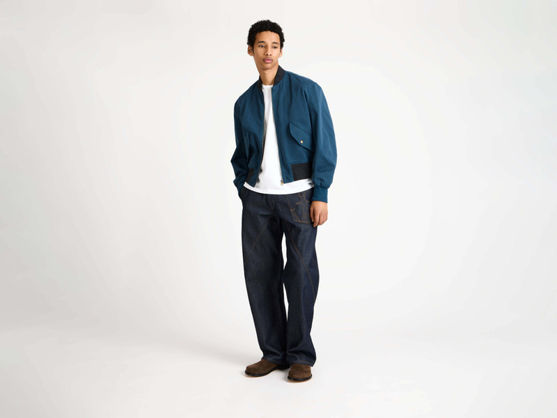 JW Anderson MENS BOMBER JACKET IN WASHED NAVY outlook