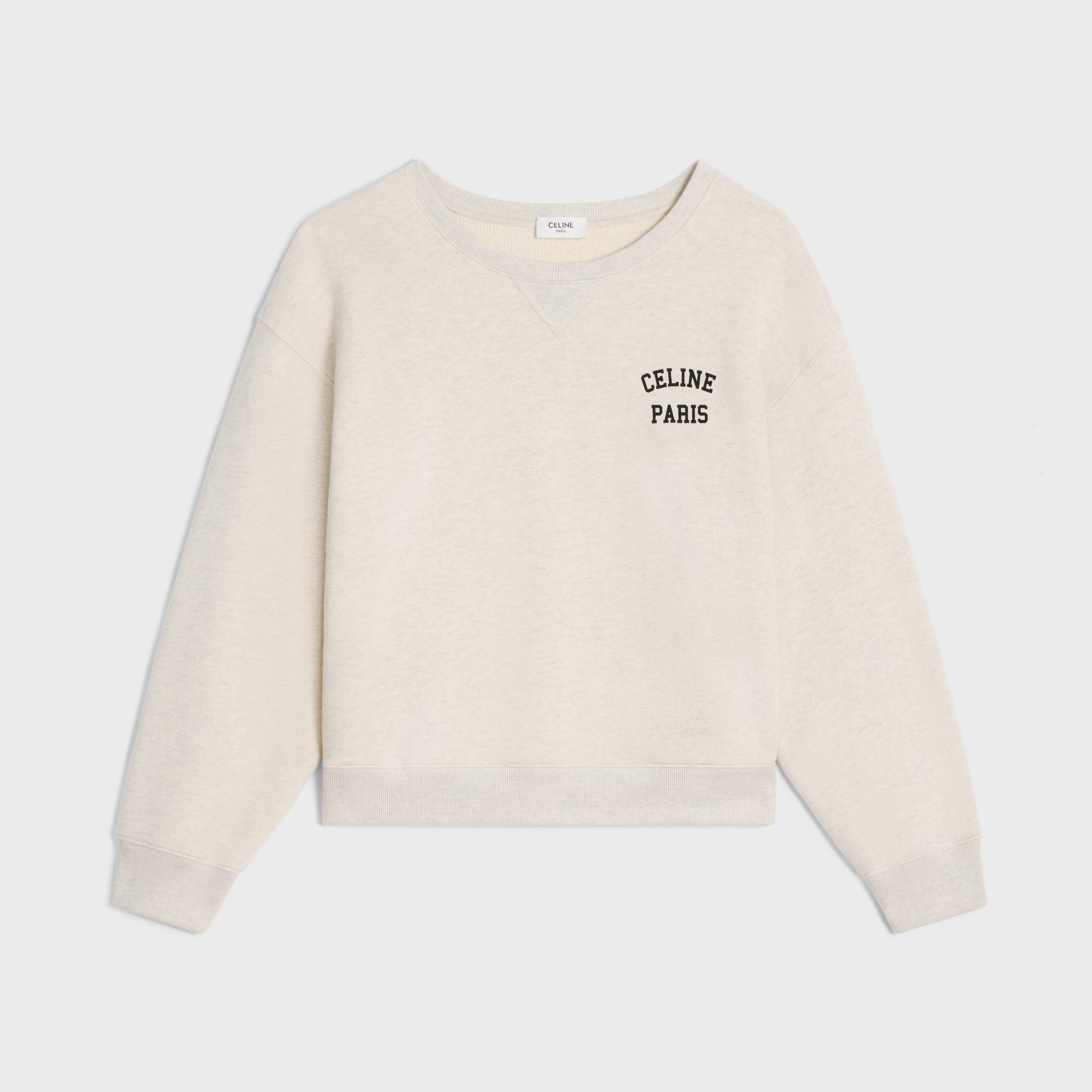 celine paris loose sweatshirt in cotton fleece - 1