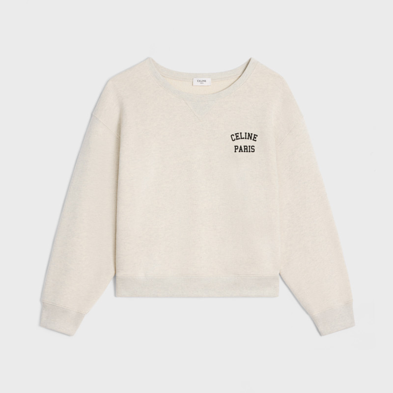 celine paris loose sweatshirt in cotton fleece 1