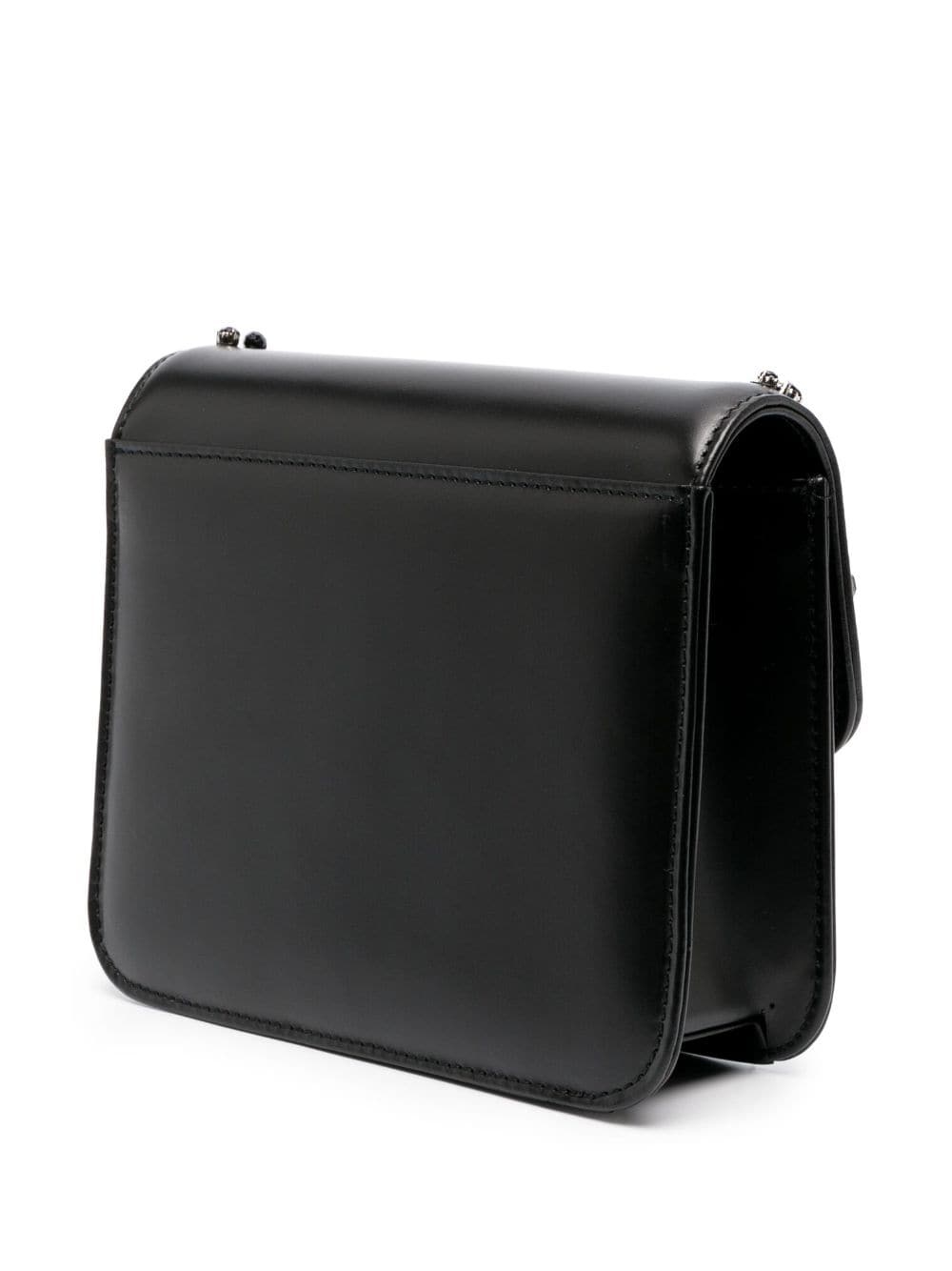 rhinestone-embellished leather crossbody bag - 4