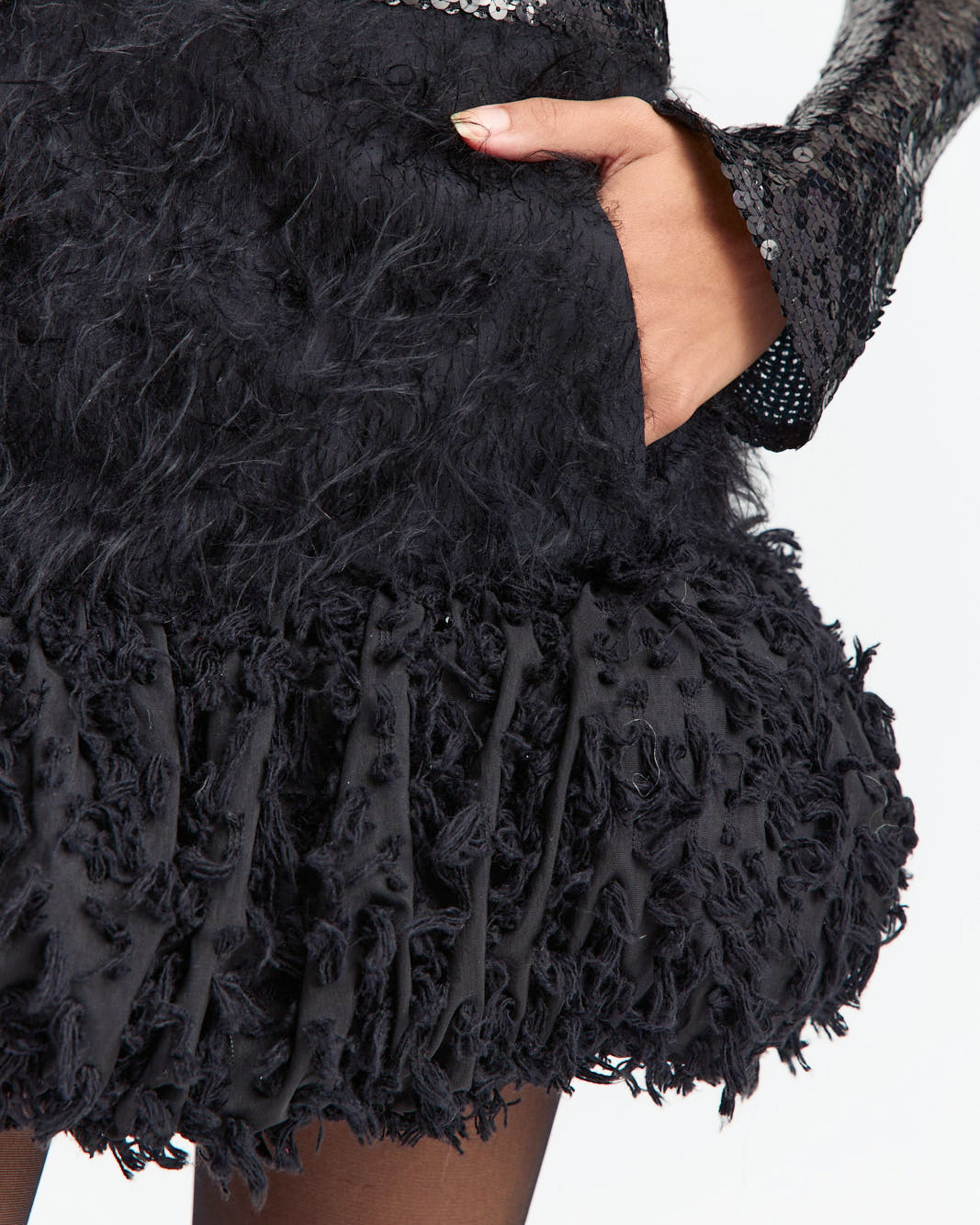 VIERA MINI SKIRT IN FINE TEXTURE - 5