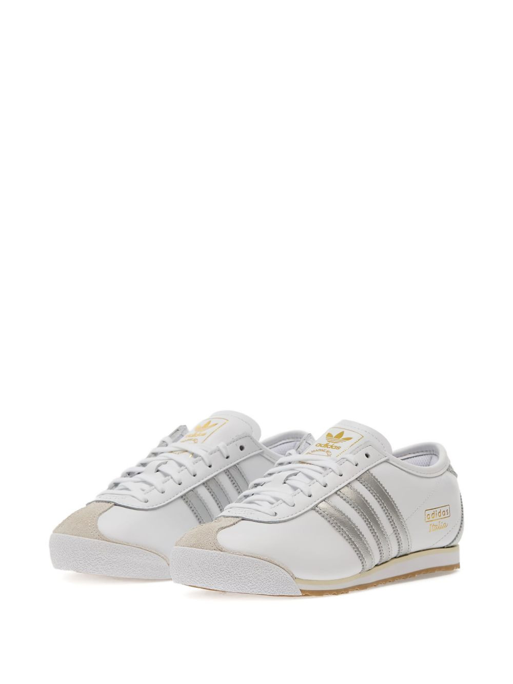 Italia 70s leather silver-stripe sneakers - 2