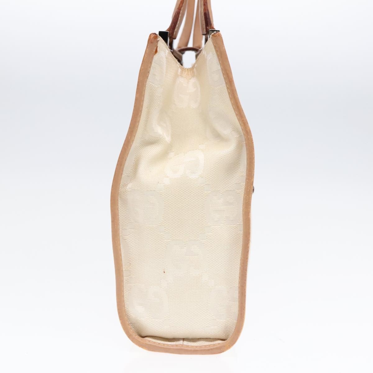 GUCCI GG Canvas Jackie Hand Bag White Beige - 5