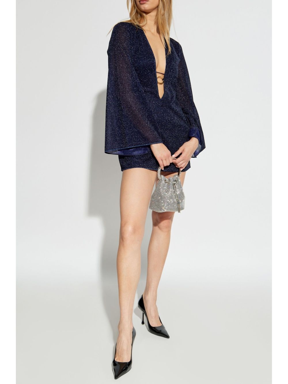 lurex mini dress - 2