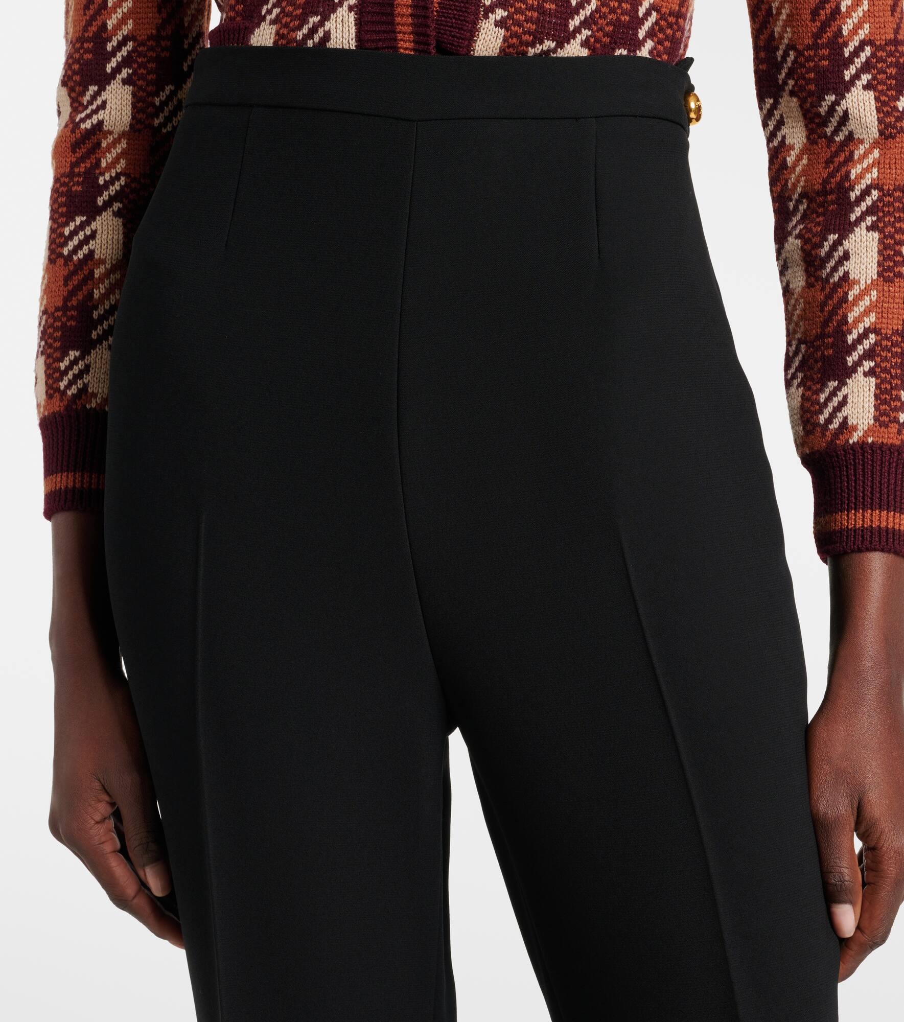 Mid-rise straight pants - 4