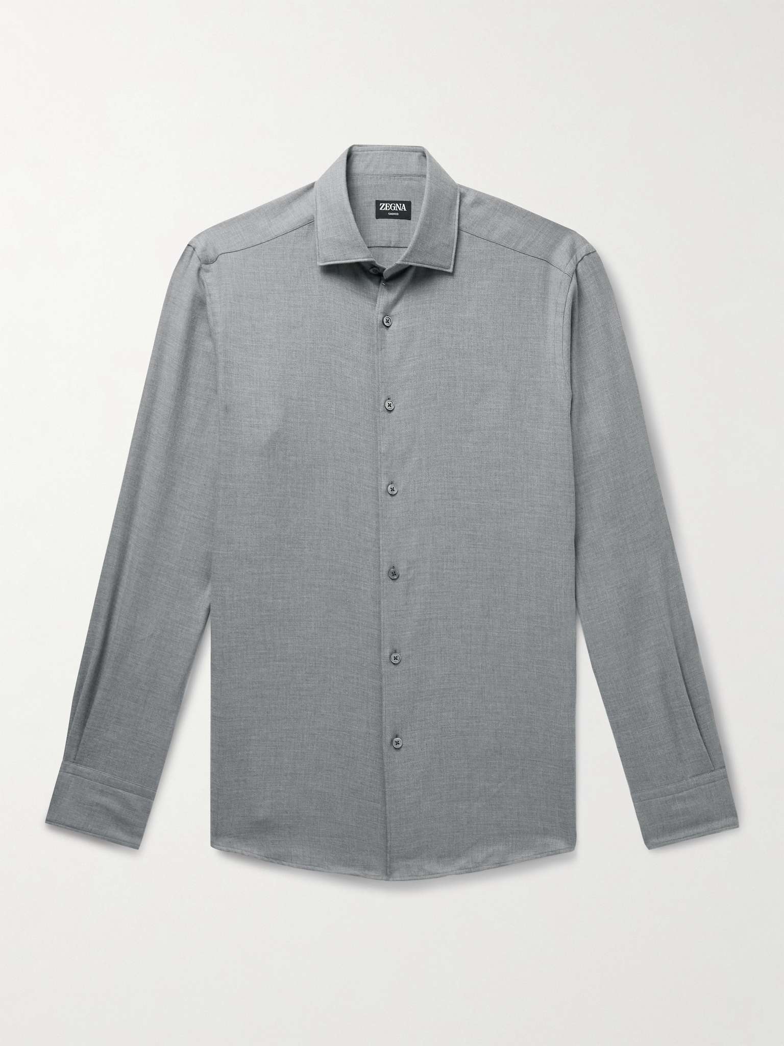 Cotton and Cashmere-Blend Twill Shirt - 1