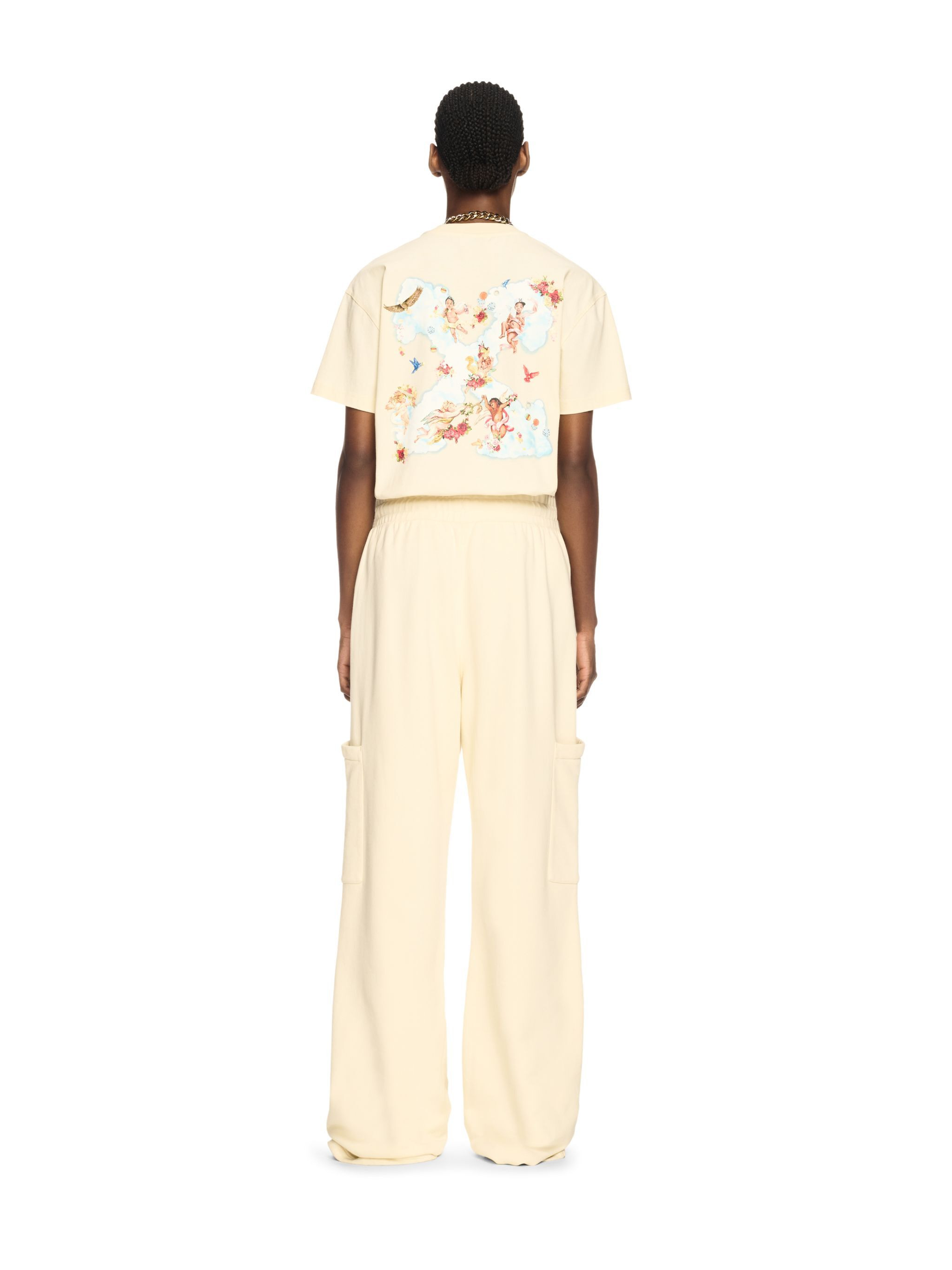 White Bookish Cargo Sweatpants - 4
