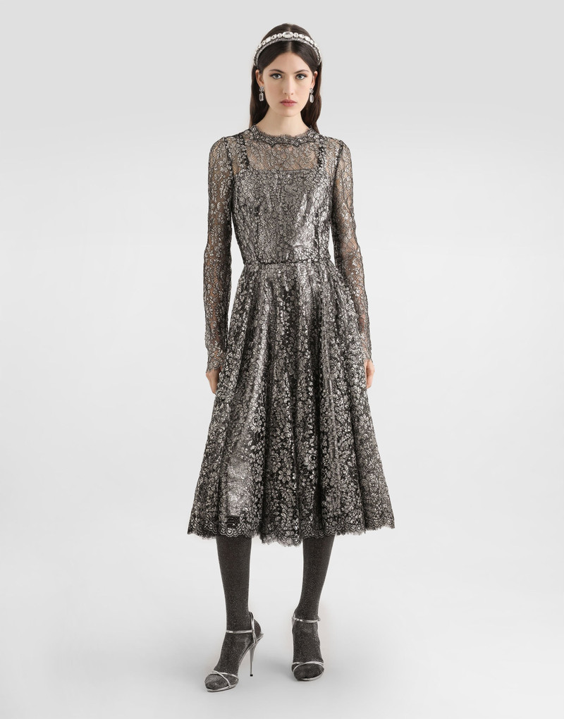 Dolce & Gabbana Lamé lace dress outlook