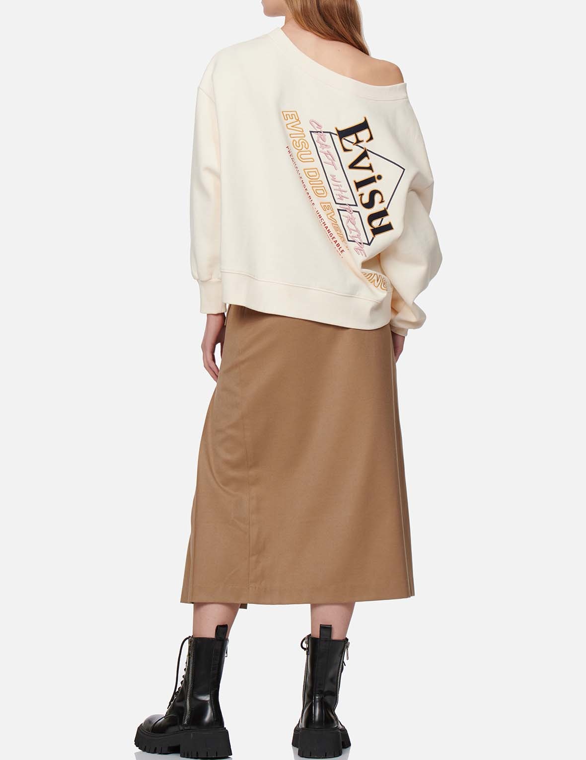 LOGO AND KAMON EMBROIDERED 2-WAY SWEATSHIRT - 5