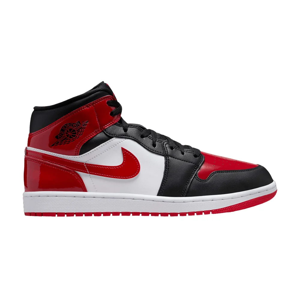 Air Jordan 1 Mid 'Patent Bred Toe' - 1
