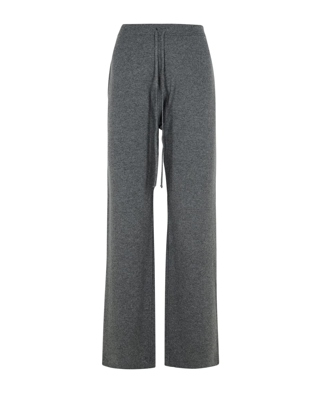 Grey Wool Blend Joggers - 1