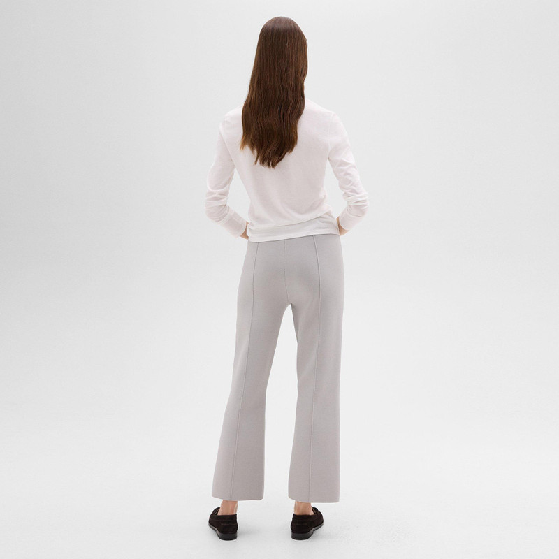 Cropped Flare Pant in Crepe Knit 4