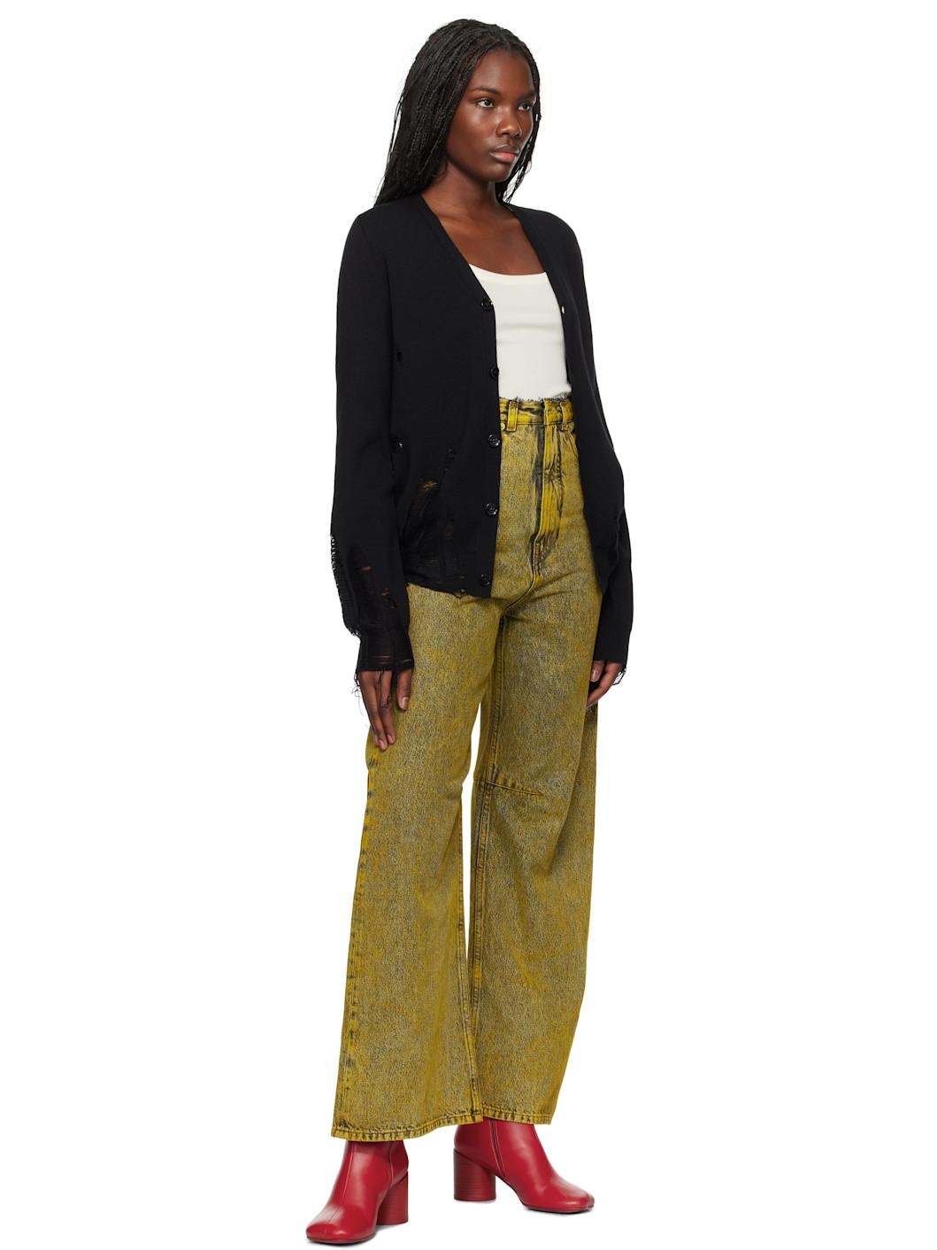 Yellow 5-Pocket Jeans - 4