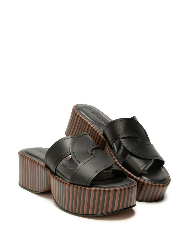 CLERGERIE 65mm Fodie cross-strap platform sandals outlook