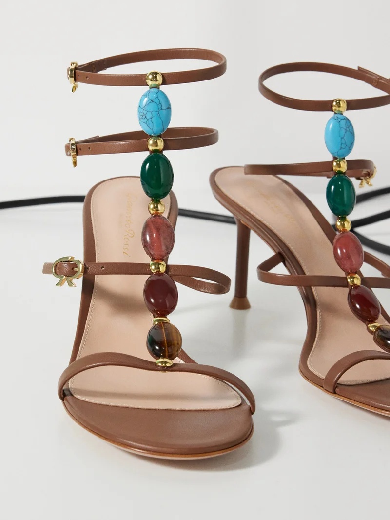 Gianvito Rossi Shanti 70 stone-embellished heeled sandals