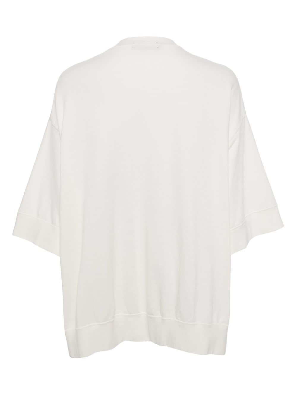 graphic print short sleeves blouse - 2