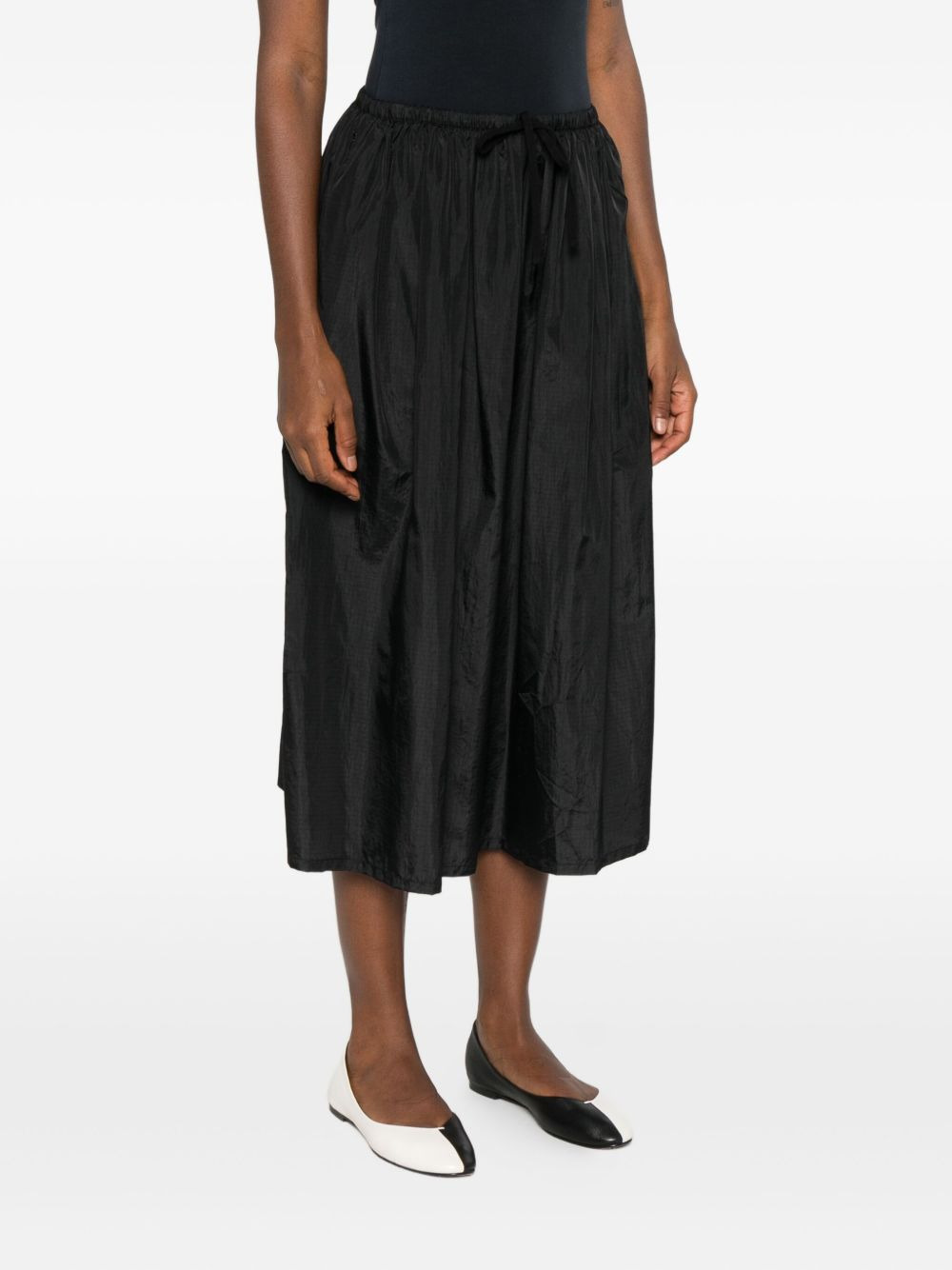 drawstring elastic-waist skirt - 3