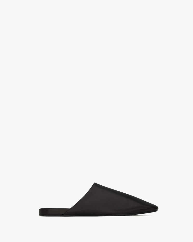 SAINT LAURENT PLAZA MULES IN SMOOTH LEATHER outlook