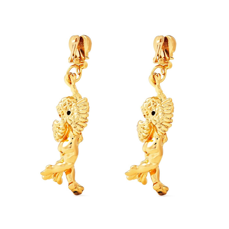 Moschino Cherub Motif Clip On Earrings outlook