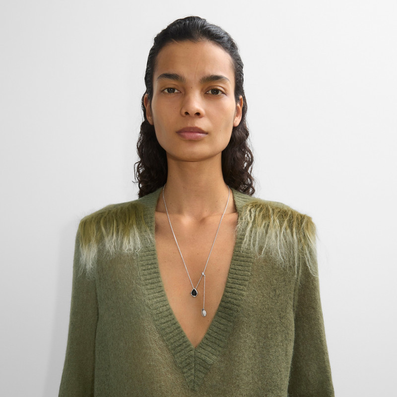 Burberry Onyx Shield Pendant Necklace outlook