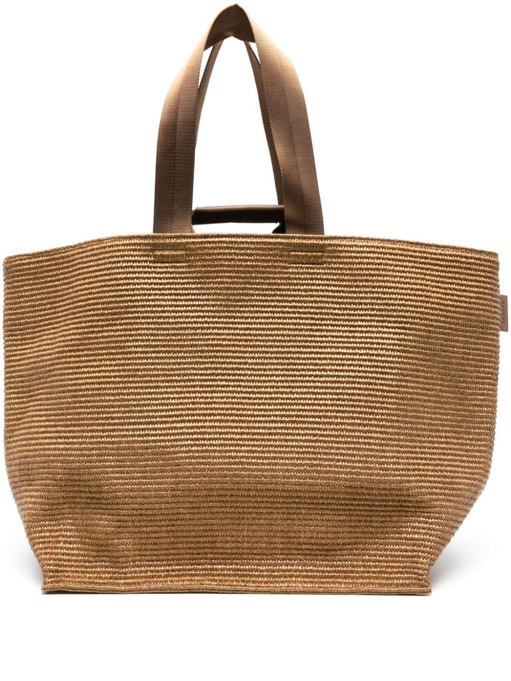 woven straw tote bag - 1