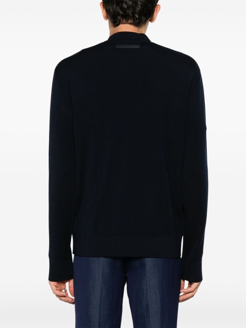 wool zip-up cardigan - 4