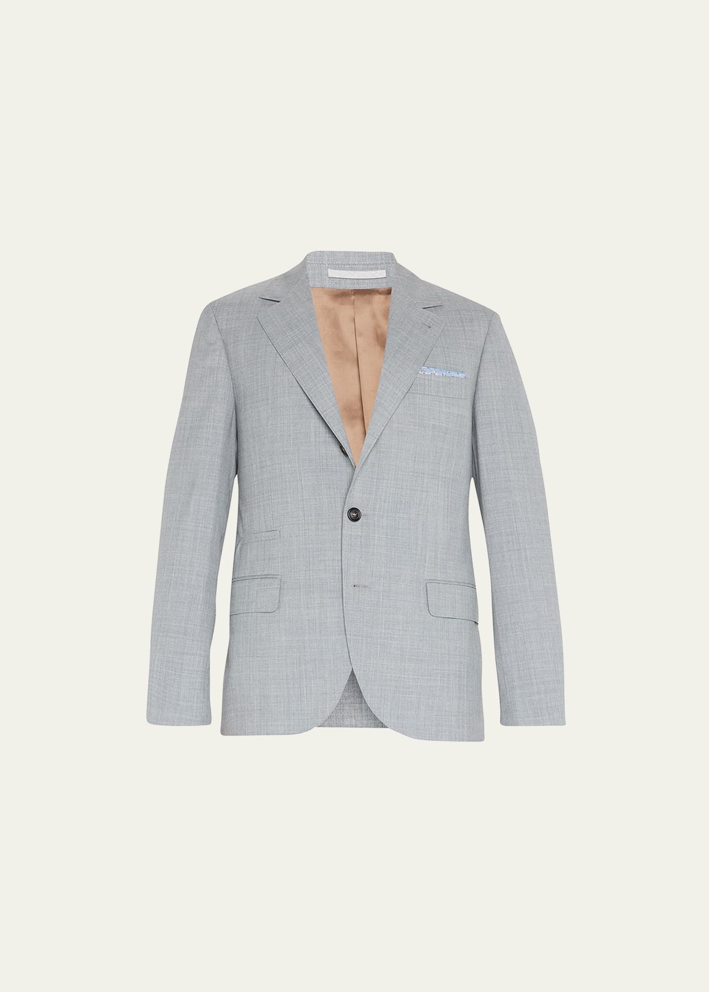 Men's Wool Three-Button Two-Piece Suit - 1