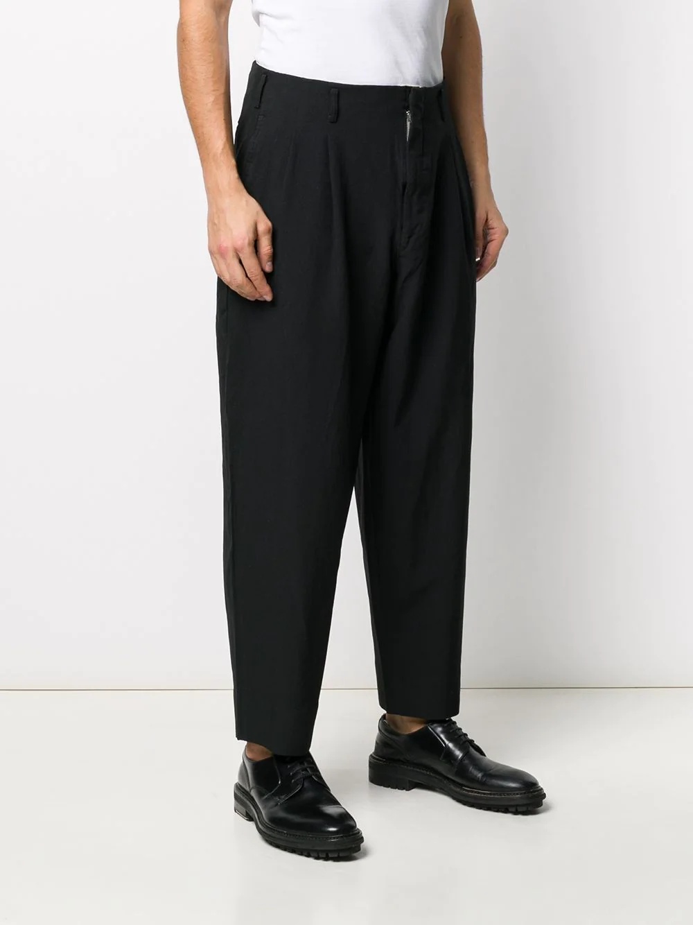 high-waisted tapered trousers - 3