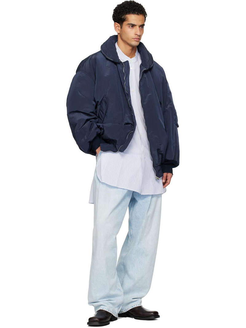 HED MAYNER Blue Light Wash Pleated Jeans outlook