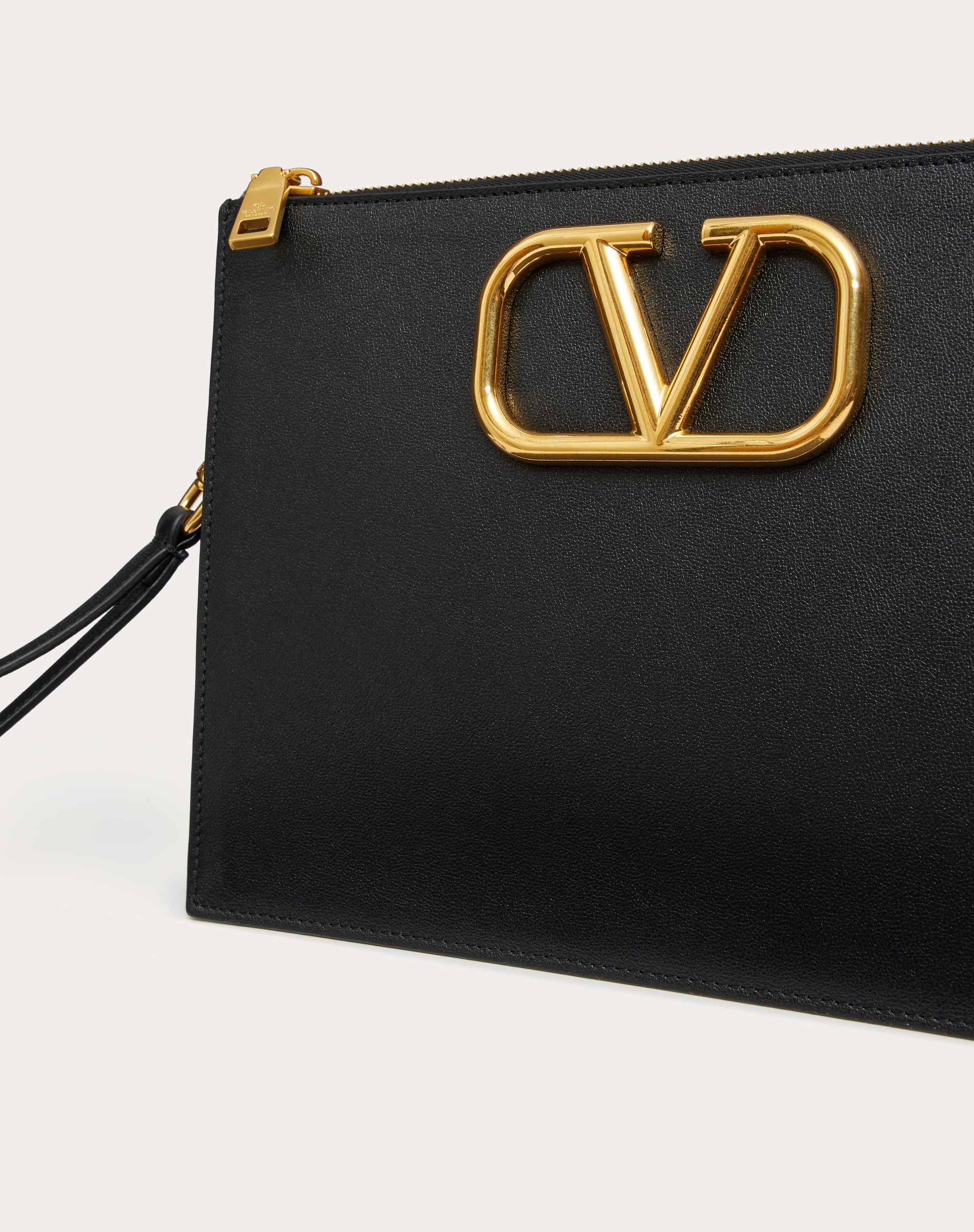 VLOGO SIGNATURE CALFSKIN POUCH - 7