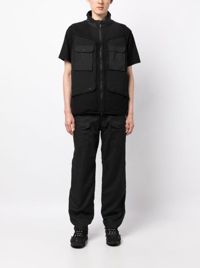 White Mountaineering panelled-design zip-up gilet outlook