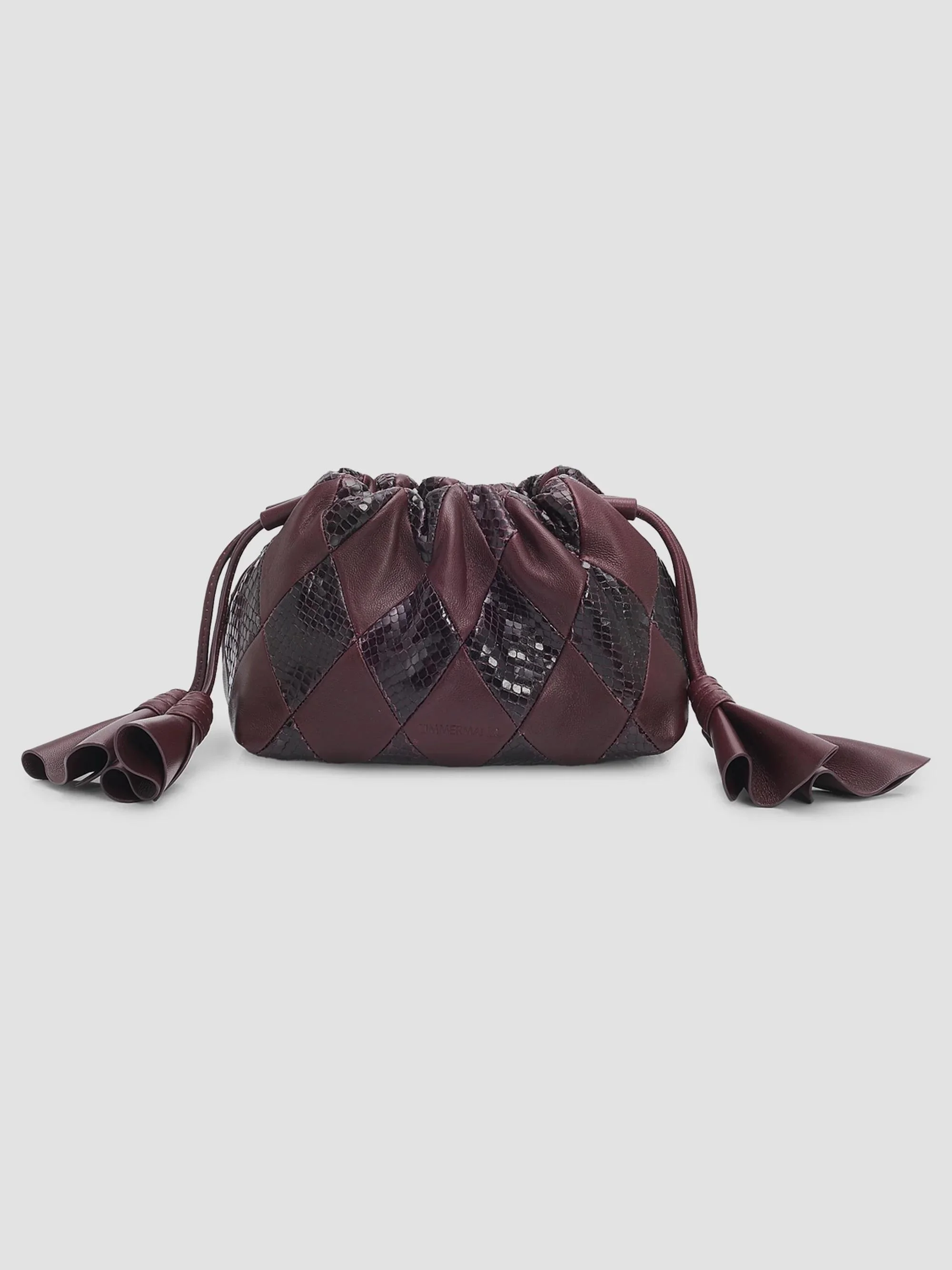 Women's Cloud 91 Small Leather Clutch - Mahogany - 1