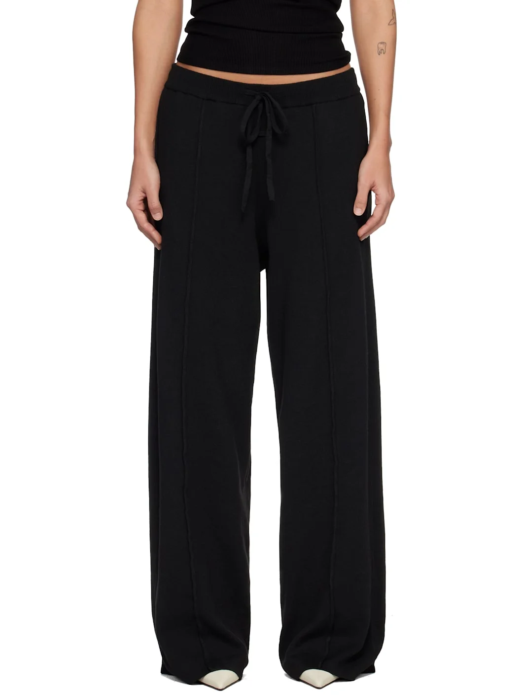 Black Relaxed Lounge Sweatpants - 1