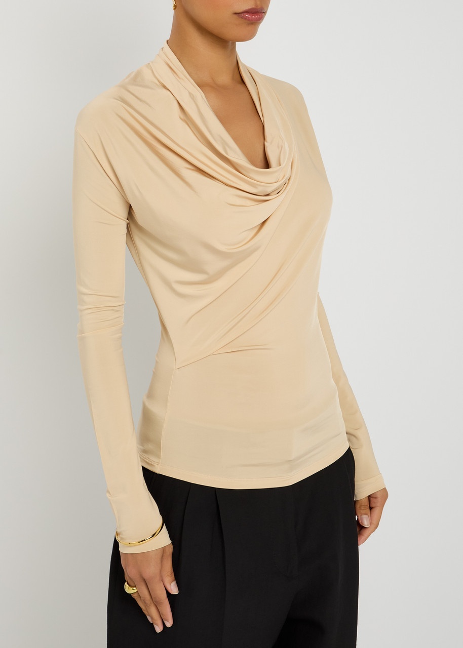 Tove Fina Draped Stretch-jersey top - 2