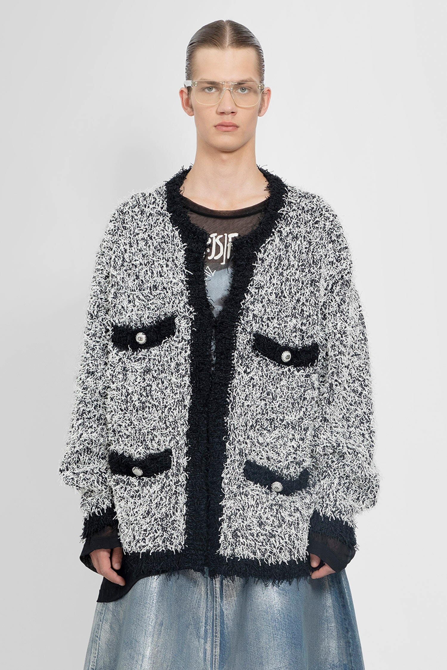 doublet / TWEED KNIT CARDIGAN 【公式通販】