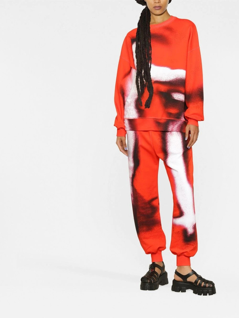 Alexander McQueen Mushroom Spore cotton track pants outlook