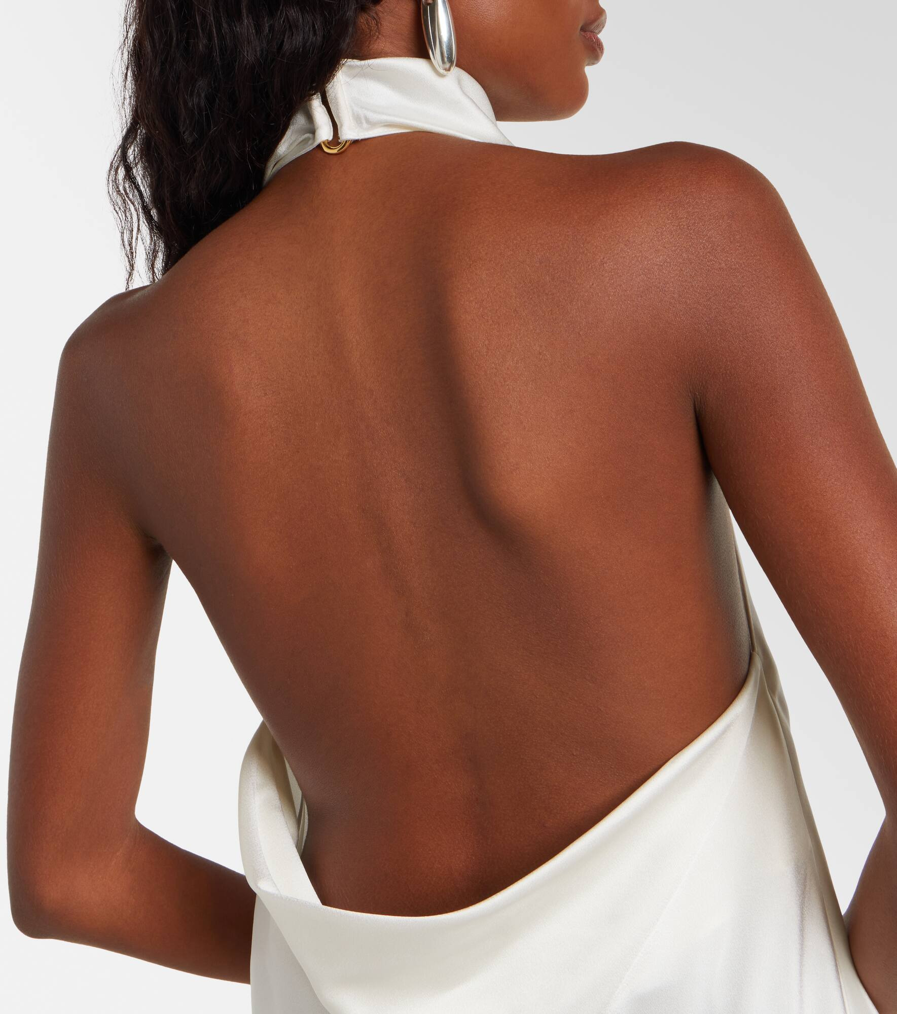 Halterneck satin top - 5