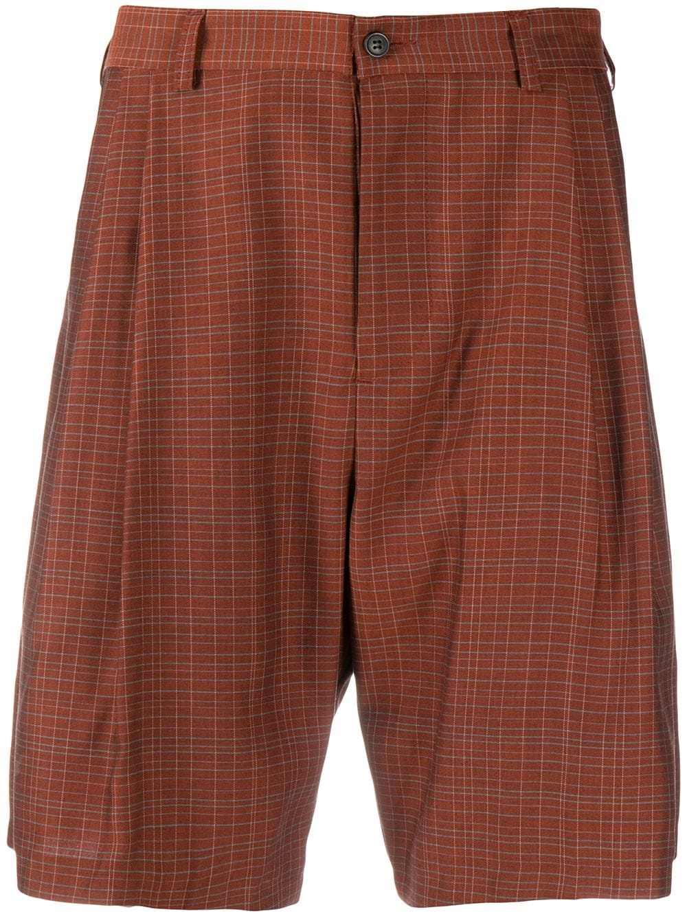 checked tailored shorts - 1