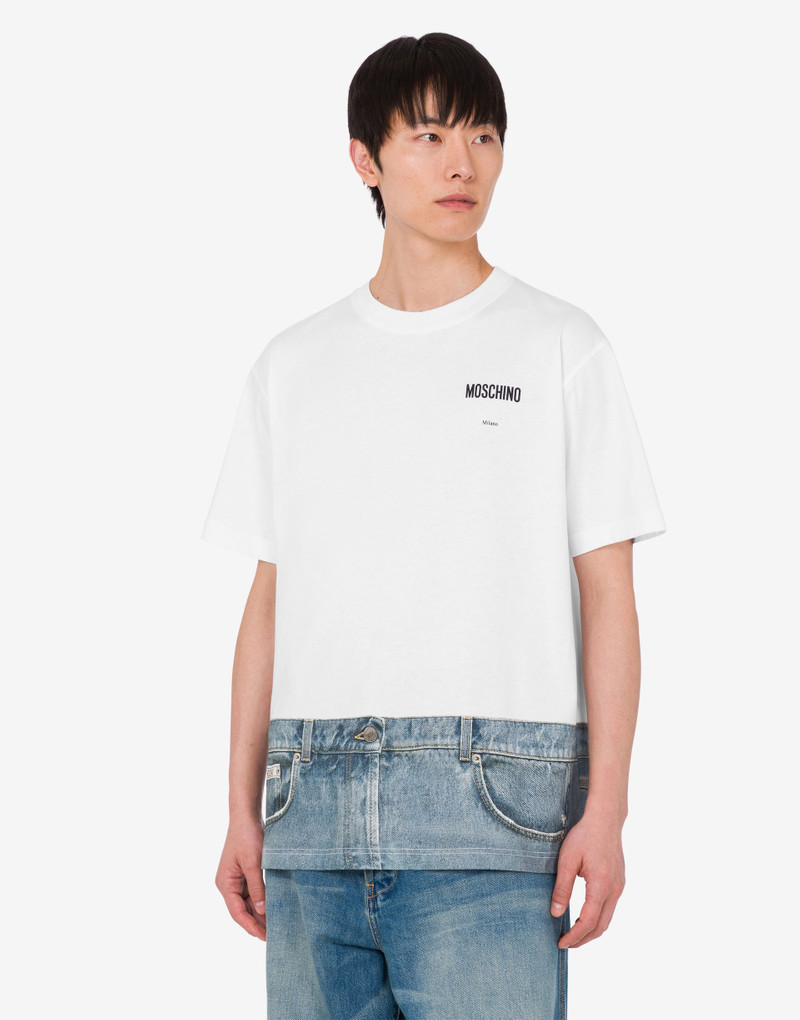 Moschino PRINTED ORGANIC COTTON JERSEY T-SHIRT outlook
