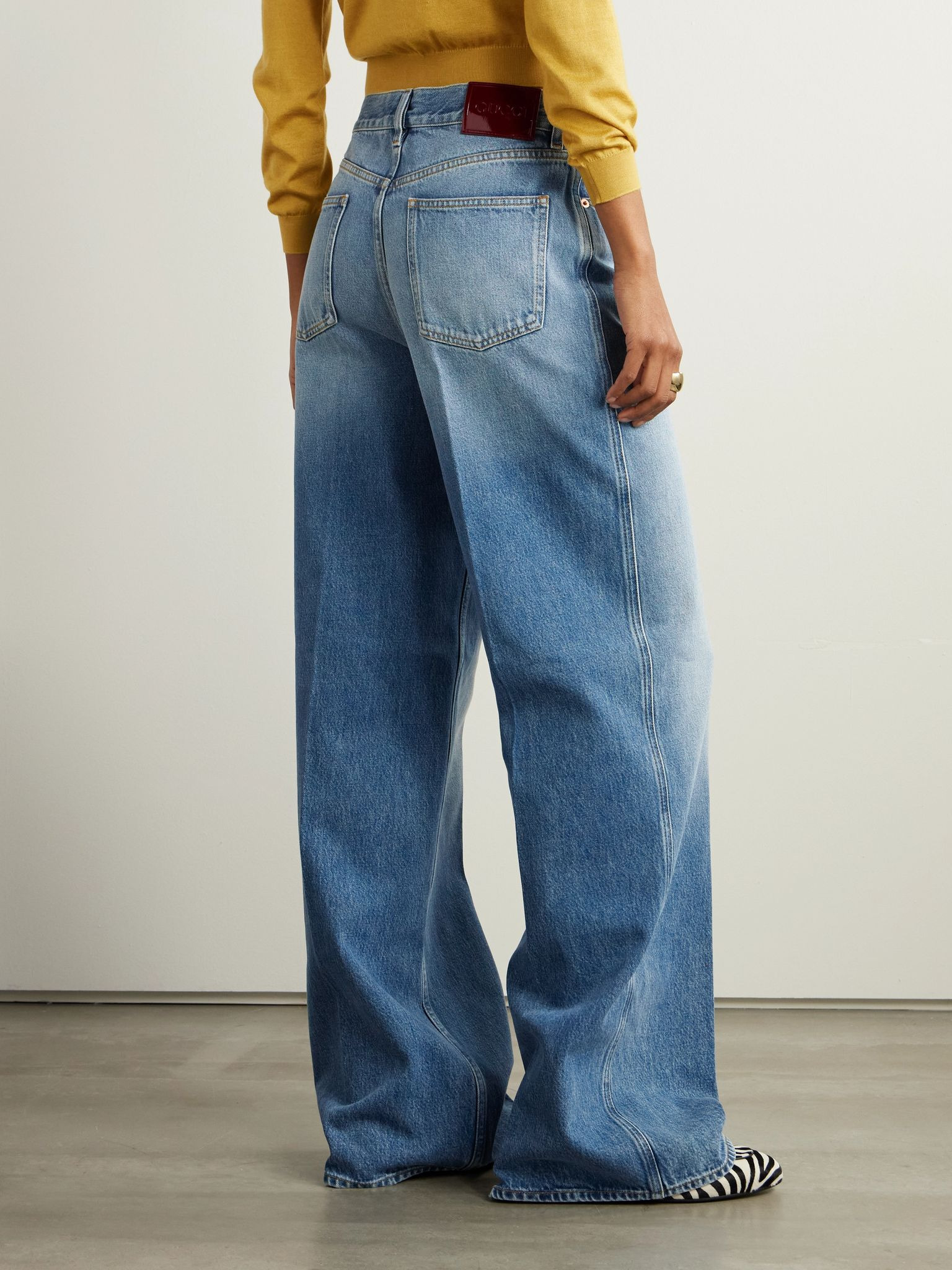 Lido high-rise wide-leg jeans Blue - 4