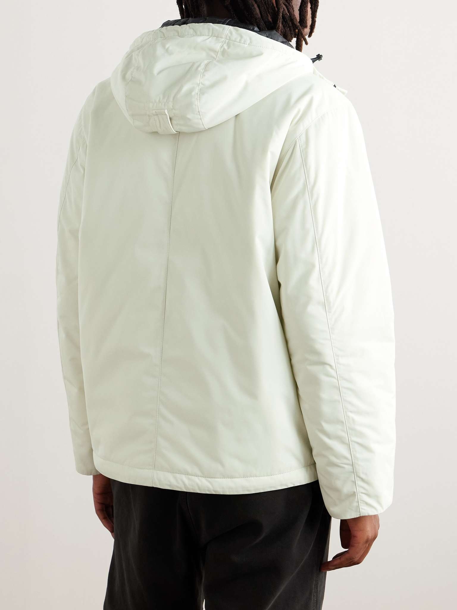 Logo-Appliquéd Padded Micro Twill Hooded Jacket - 4