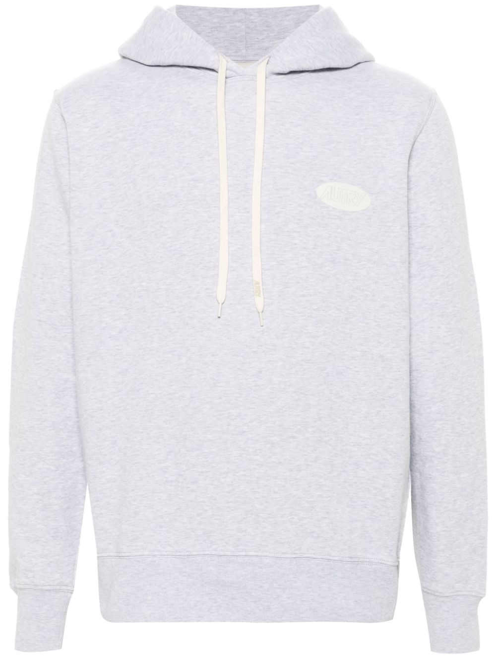logo-print cotton hoodie - 1