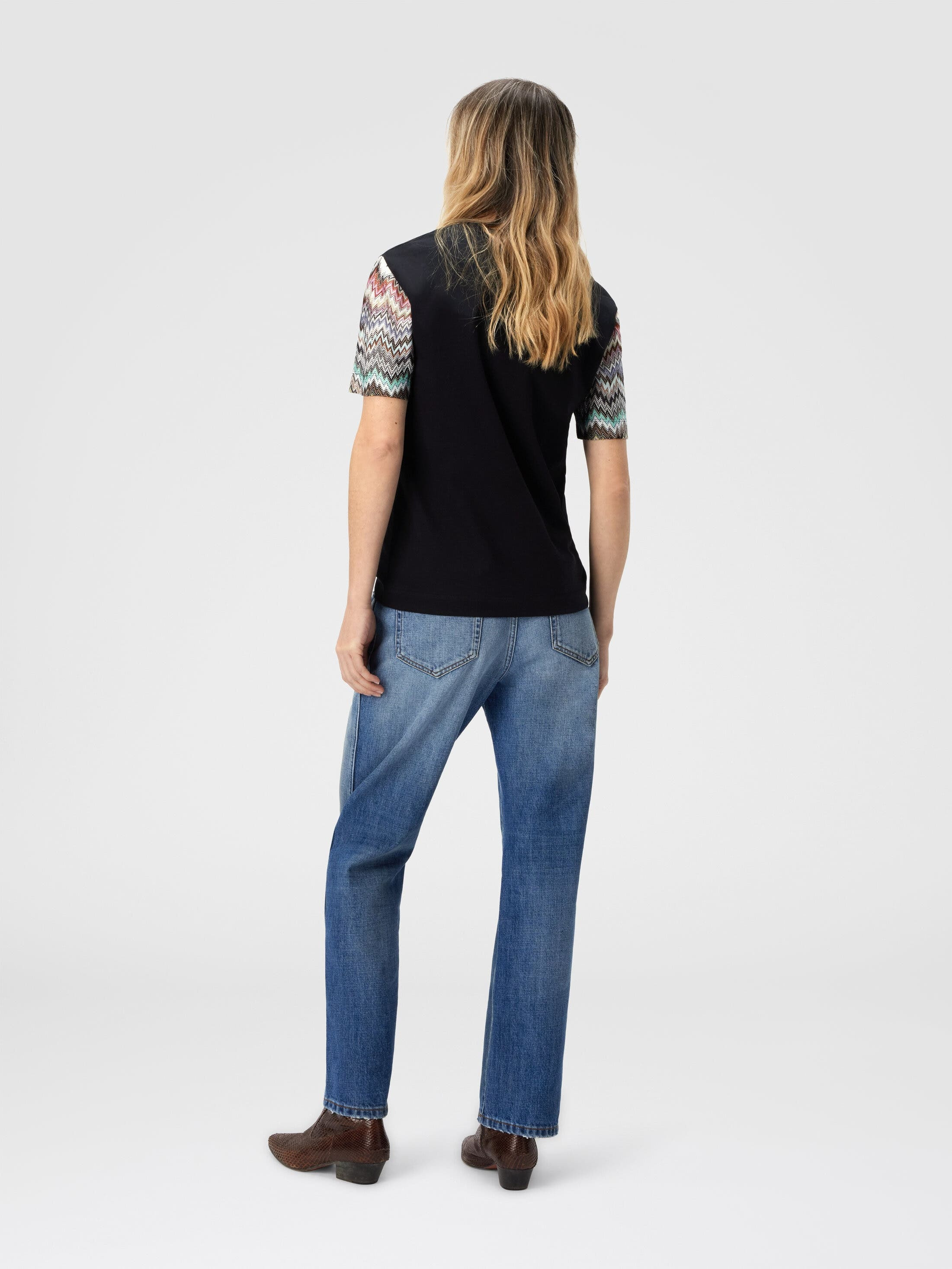 Missoni Short Sleeve T-shirt With Snake Pattern Insert in Black at Nordstrom - 3